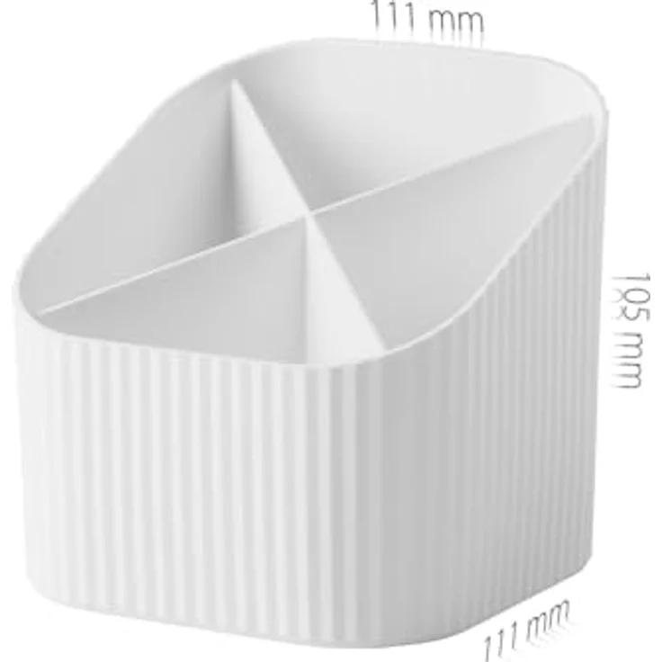HAN Stiftehalter X-LOOP pastellblau, Kunststoff, 4 Fächer für ca. 50 Stifte, 11,1 x 11,1 x 10,5 cm, aus 100% recyceltem Material, Made in Germany – Bild 2