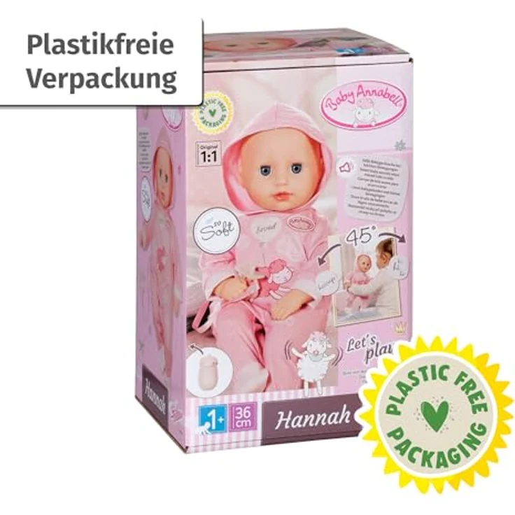 Baby Annabell Babypuppe Hannah Spiel mit mir, 36 cm, mit 5 lebensechten Funktionen, pink – Bild 8