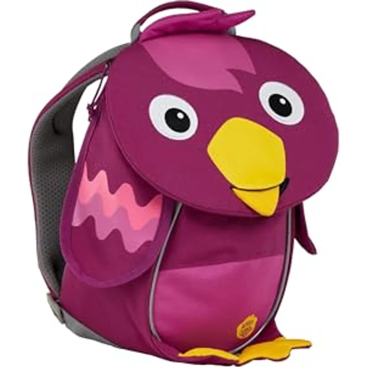 Affenzahn Kleiner Freund Kindergarten-Rucksack, ergonomisch, reflektierend, Ziehzunge mit Namensschild, Vogel, Beere – Bild 3