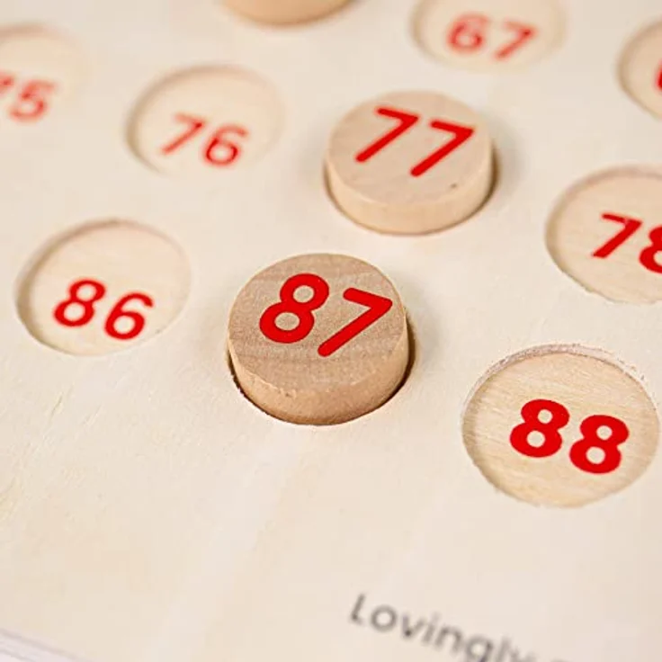 Bigjigs Toys Traditionelles Bingo, Klassisches Brettspiel für Familie und Freunde, aus Holz – Bild 2