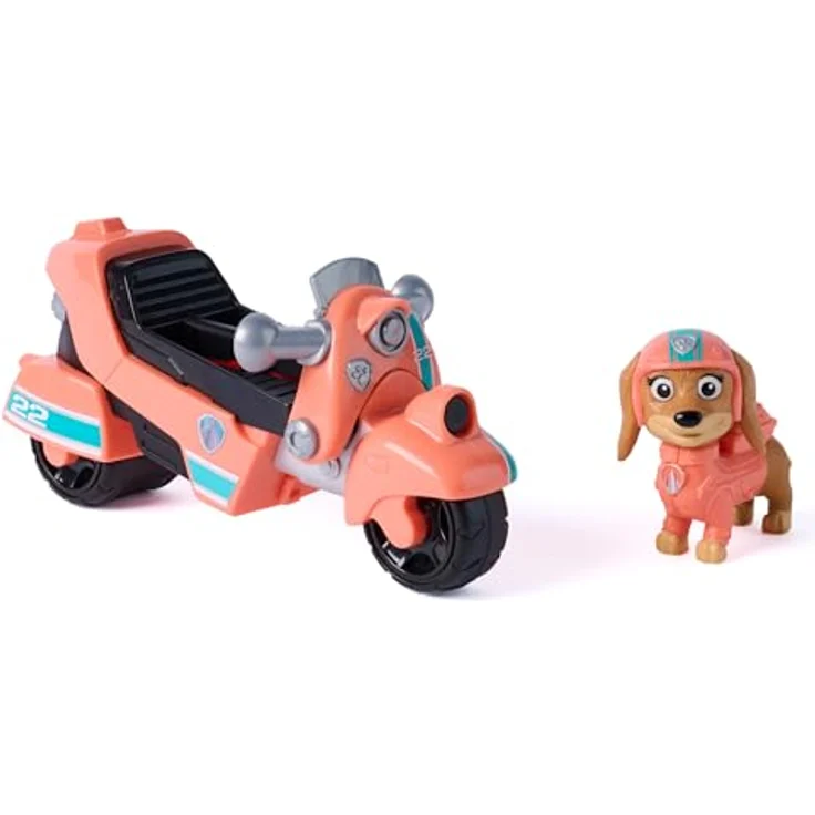 Paw Patrol PAW Basic Vehicle Liberty, Spielzeugfahrzeug-Set mit Rettungsmotorrad und Welpenfigur, fördert fantasievolles Rollenspiel, geeignet ab 3 Jahren – Bild 8