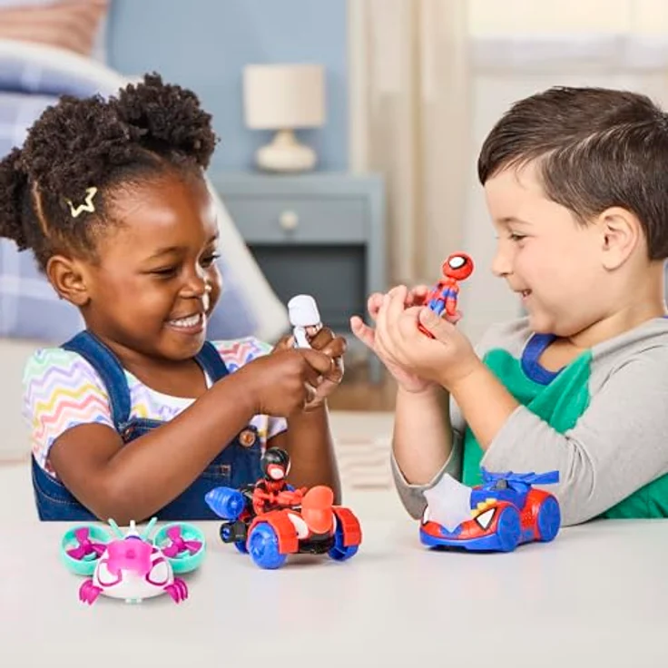 Spidey and his Amazing Friends Marvel Spidey und Seine Super-Freunde Figuren- und Fahrzeugset 3er-Pack, 3 bewegliche Figuren (7,6 cm), 3 Fahrzeuge, 3 Accessoires für Kinder ab 3 Jahren – Bild 4