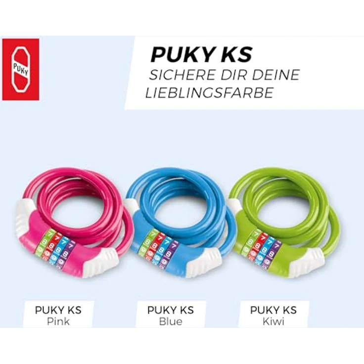 PUKY KS Sicherheitskabelschloss blau – Bild 8