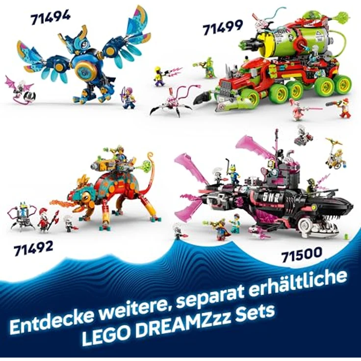 LEGO DREAMZzz 71495 Mateo vs. Cyberhirn-Mech, 2-in-1 Bausatz mit Shooter und Mega-Glibber-Kanone, Mehrfarbig, 368 Teile – Bild 7