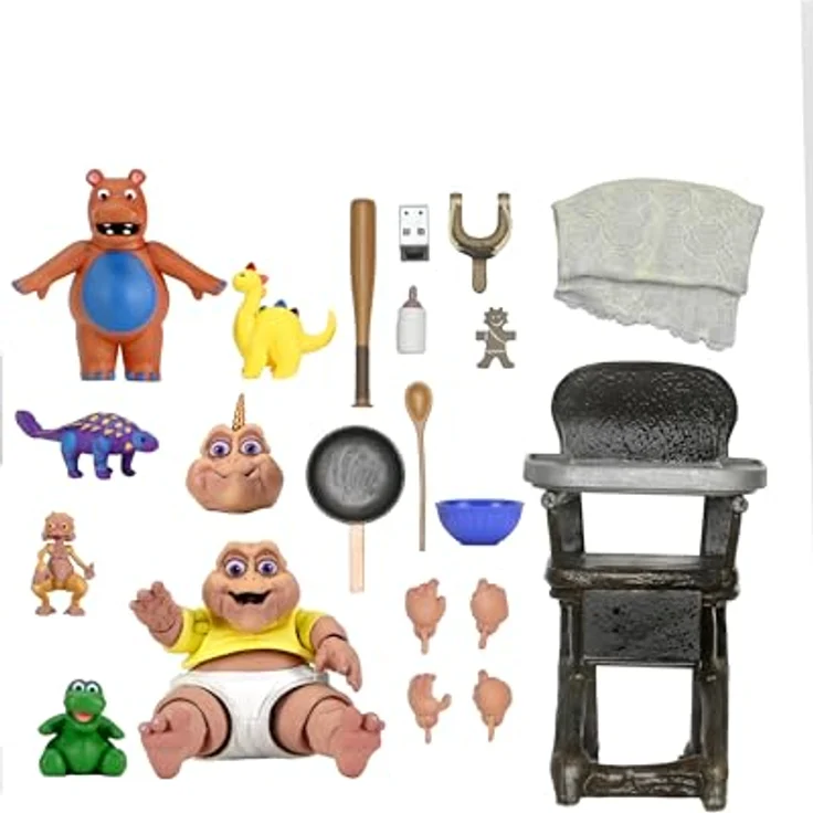 NECA Dinosaurs Actionfigur Ultimate Baby Sinclair, 18 cm mit Zubehör und Austauschteilen – Bild 4