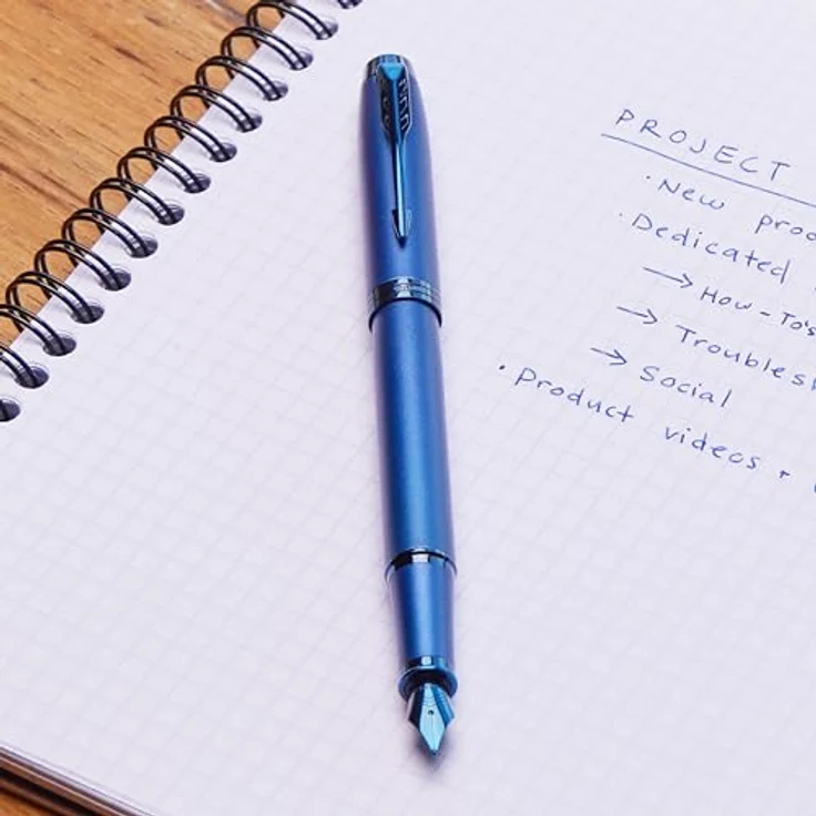 Parker Pen IM Stylus Pen, Füllfederhalter mit vollmetallischem Körper, blau, inklusive Geschenkbox – Bild 2
