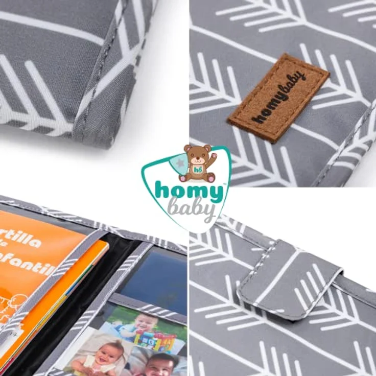 HOMYBABY® Mutterpasshülle - Baby Reisedokumentenhalter - Babypass Hülle - Organizer für Neugeborene - Baby-Geschenk - Baby-Dokumententasche für Reisen (Arrows) – Bild 8