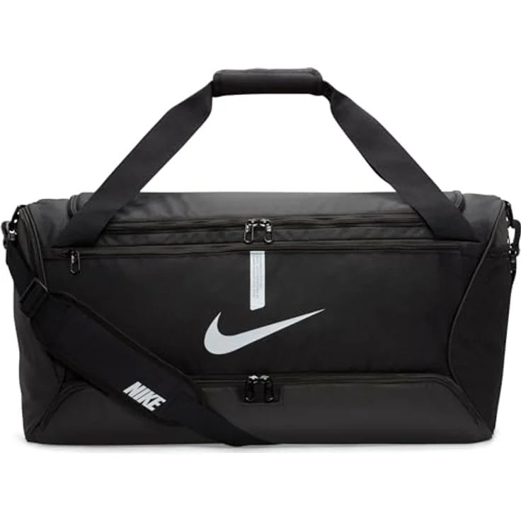 Nike Sporttasche NK ACDMY TEAM M DUFF BLACK/BLACK/WHITE, Strapazierfähiges Design mit vielen Fächern – Bild 3