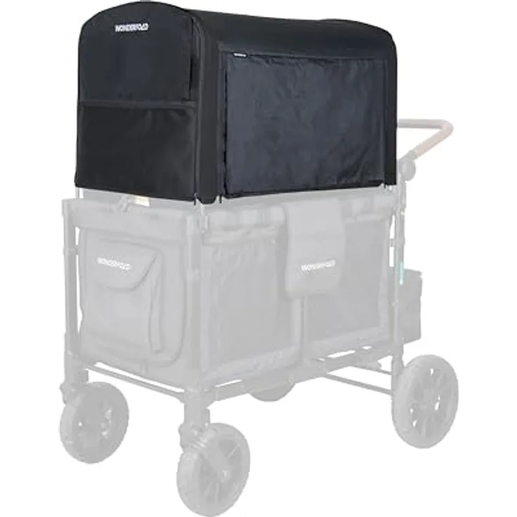 WONDERFOLD W2 Elite/Luxe Flex-Verdeck, anpassbares Dach mit abnehmbaren Seiten und UV-Schutz für Kinderwagen