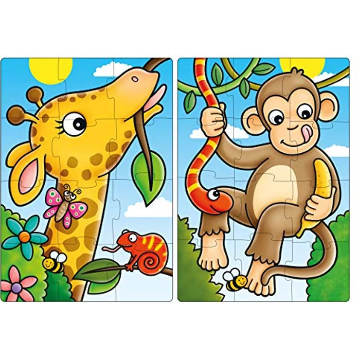 Orchard First Jungle Friends Puzzle-Set, abwischbare Teile zur Förderung der Motorik, geeignet ab 24 Monaten – Bild 2