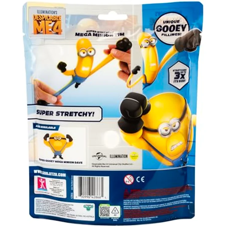 MINIONS Mega Tim, Superdehnbare Actionfigur aus Einfach unverbesserlich 4, einzigartige Gelfüllung, bis zu 3X dehnbar – Bild 5