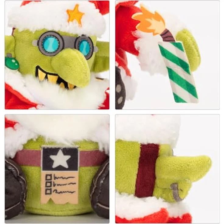 TOMY Warhammer Da Red Gobbo Plüschfigur, festlicher Goblin aus Warhammer 40.000 mit Grotmas Bombe, offiziell lizenziertes Sammlerstück für Jugendliche und Erwachsene, ab 12 Jahren – Bild 4