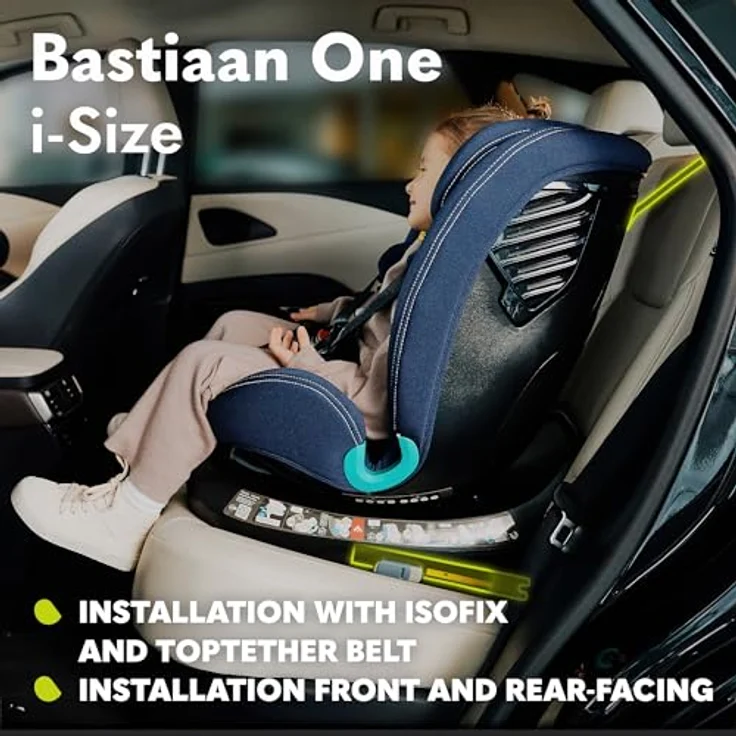 lionelo Autokindersitz BASTIAAN ONE i-SIZE, 4 in 1 mit 360 Grad Drehung, ab Geburt bis 12 Jahren, 0-36kg, (Set) – Bild 3