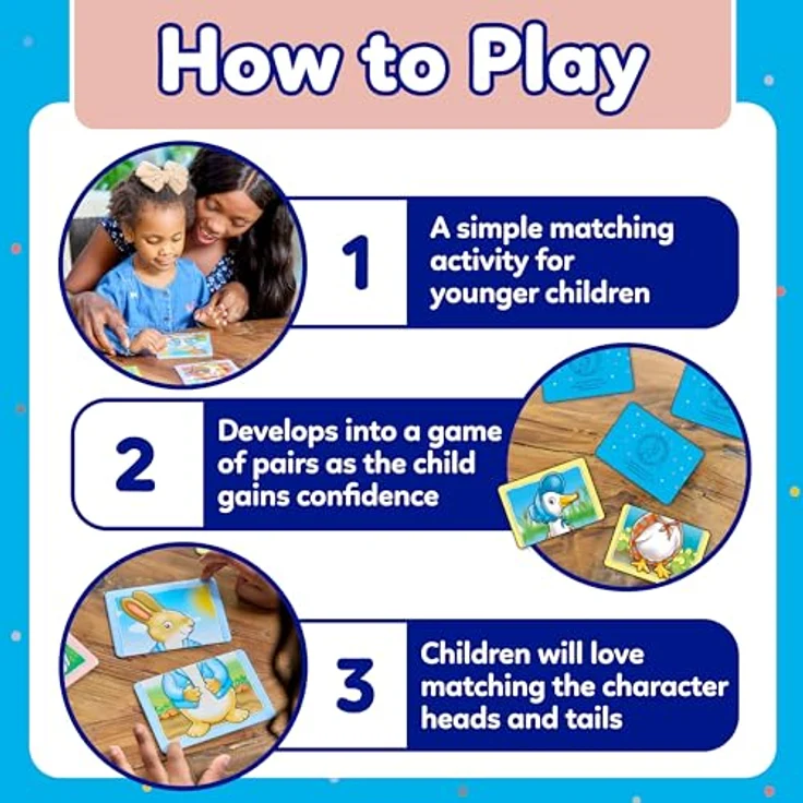 Orchard Peter Rabbit Heads & Tails, Zuordnungsspiel für Kleinkinder mit Charakteren aus der Peter Rabbit Geschichte, geeignet ab 18 Monaten – Bild 4