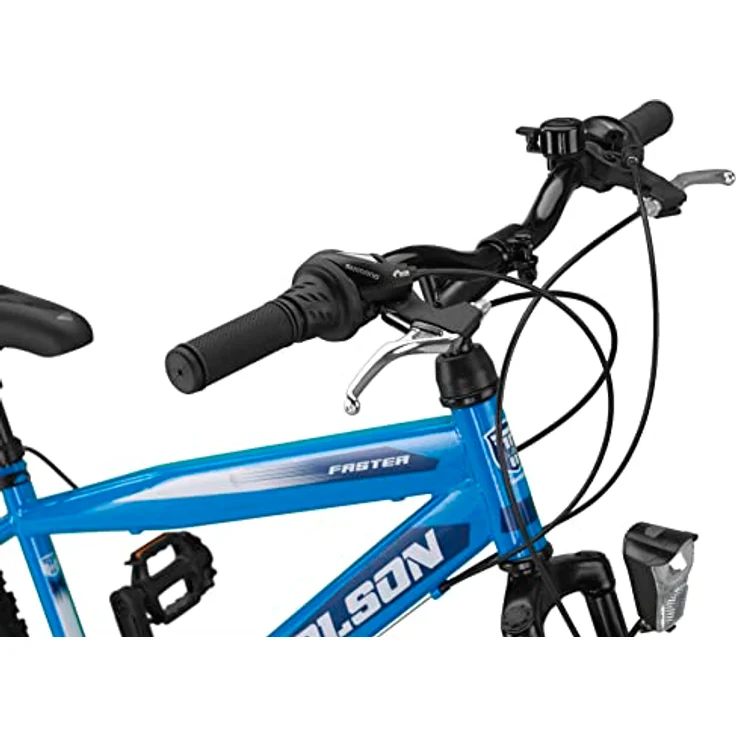 Talson 26 Zoll Mountainbike Fahrrad MIT 21-Gang Shimano, Gabelfederung & Beleuchtung Blau – Bild 2