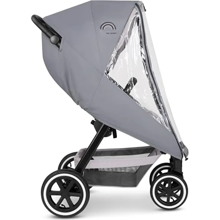 ABC Design 4 Seasons Sport - Grey, Kinderwagen Regenschutz mit integrierten Reflektoren und praktischer Transporttasche – Bild 3