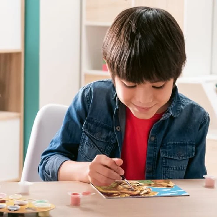 Ravensburger CreArt Malen nach Zahlen, Löwe mit Baby, 14 Acrylfarben, Made in Europe – Bild 3