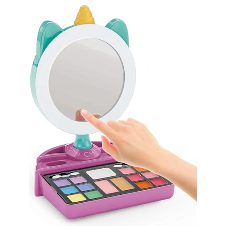Clementoni Make-up-Spiegel Deluxe - Runder Schminkspiegel mit Beleuchtung, Make-up-Palette und Ablagen für Nagellacke, Fördert Kreativität im Beauty-Bereich, Ab 6 Jahren, Trendiges Design – Bild 4