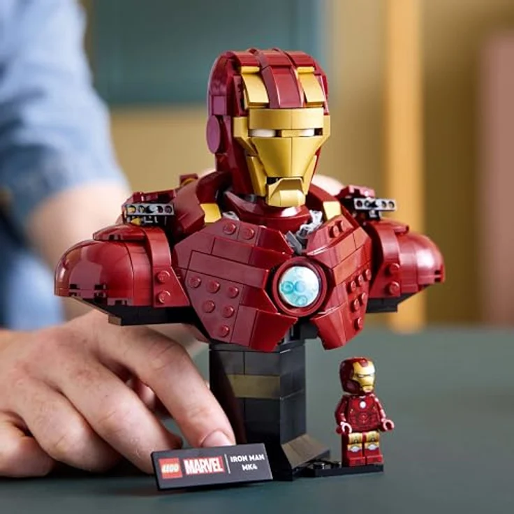 LEGO Marvel 76327, Iron Man MK4 Büste, 436-teilig, 17 cm hoch, für Erwachsene – Bild 4