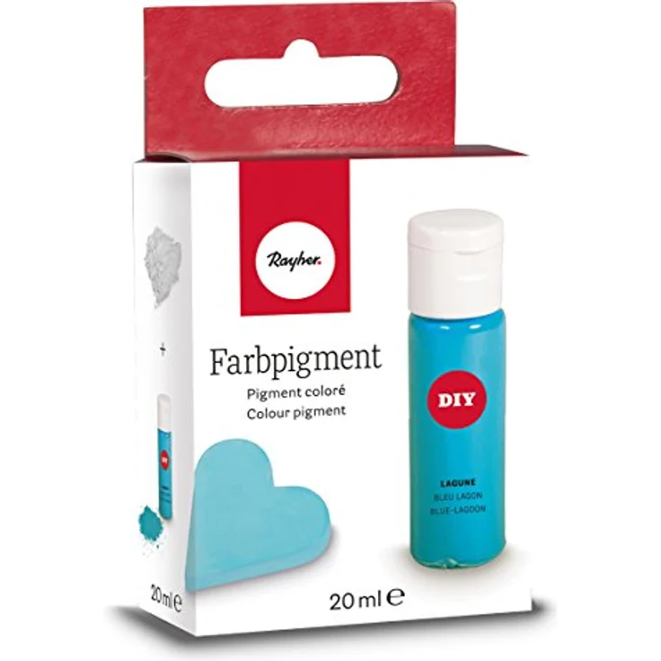 Rayher Hobby 35016390, Acryl Farbpigment in Türkis, 20 ml PET-Flasche, ideal zum Einfärben von Farben und Bastelprojekten – Bild 2