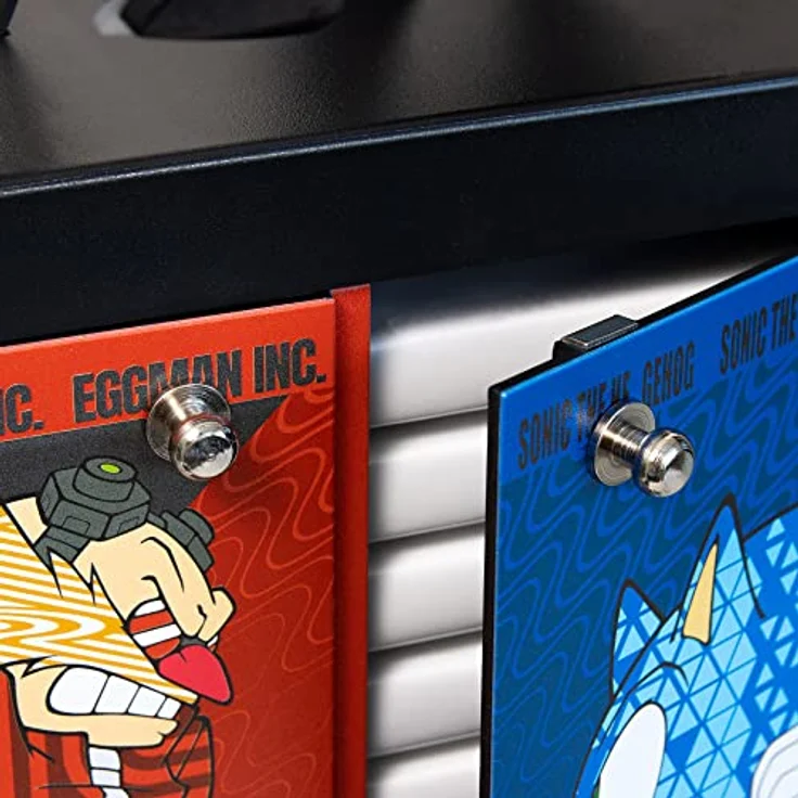 Numskull Gaming Locker SEGA - Sonic, Gamingzubehör mit Platz für 10 Spiele und Kopfhörerhalter – Bild 8