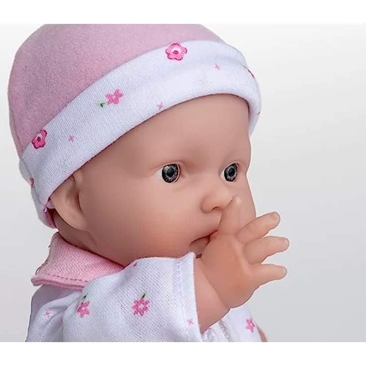 JC Toys – La Baby Puppe rosa, mit weichem Körper, 27,9 cm, waschbar, abnehmbar, Rosa, mit Hut und Decke, für Kinder ab 12 Monaten – Bild 3