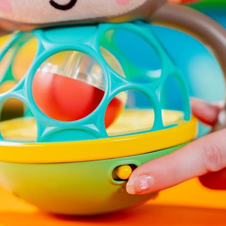 Bright Starts Grab & Giggle Monkey™ Multi-Sensory Toy, Greifspielzeug mit Sound und über 20 Geräuschen, für Babys ab 6 Monaten – Bild 7