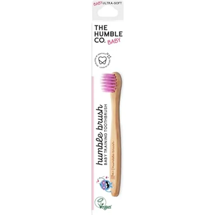 The Humble Co. Humble Brush Baby Ultra Soft Zahnbürste, lila für empfindliche Babyzähne