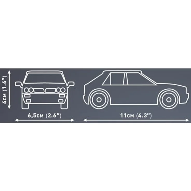 COBI 1991 Lancia Delta HF Integrale EVO, Modellfahrzeug aus Bausteinen, gelb – Bild 2