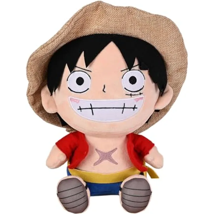 SAKAMI One Piece Monkey D. Luffy Plüschfigur, 20 cm, original & lizenziert, 100% Polyester, kuschelig und weich, hohe Qualität