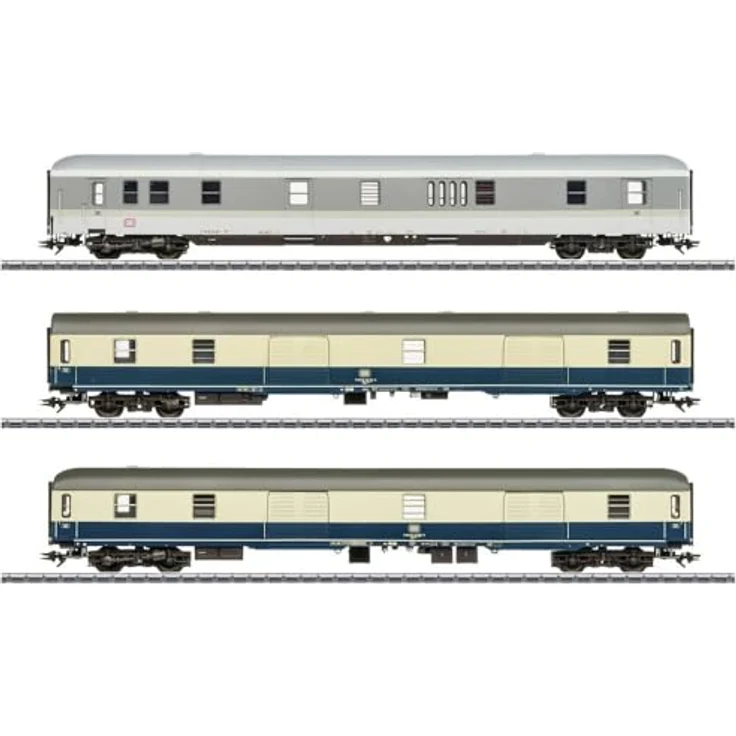 Märklin Güterwagen Märklin Expressgut-Set - 42830, Spur H0, 3-tlg, Made in Europe, Deutsche Bundesbahn (DB) 1993, in Produktfarbgebung/Ozeanblau/elfenbein – Bild 2