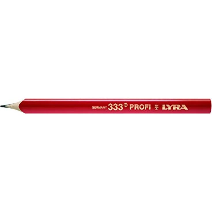 LYRA Zimmermanns-Bleistift a12333, oval, rot, 24 cm Länge