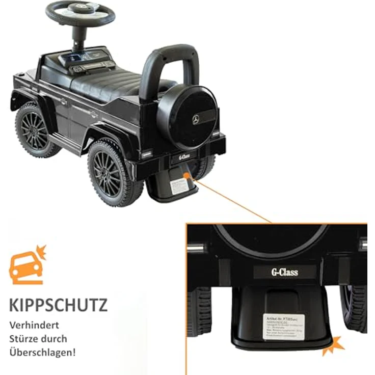 Lemodo Rutscherauto Mercedes G350d, Babyrutscher mit leisen Kunststoffrädern, hochwertiges Kinderfahrzeug, Rutschauto – Bild 3