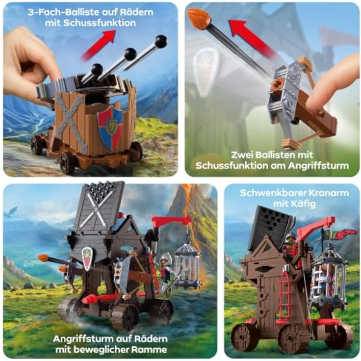 Playmobil Dragon Knight Attack Tower, Spielset mit rollendem ...