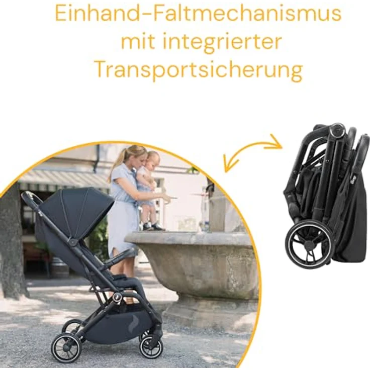 Osann Kinder-Buggy Boogy 2, 0 - 22 kg inkl. Regenverdeck, große Räder, Einhand-Faltmechanismus – Bild 5