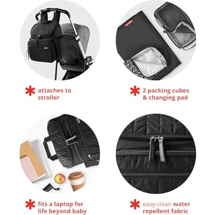 Skip Hop Forma Wickelrucksack, schwarz – Bild 4