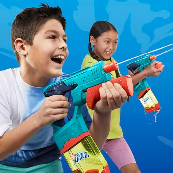 Super Soaker Nerf Dunk-Fill Wasserblaster 2er-Pack, 300 ml Tank-Kapazität mit Pump-Action und durchsichtigen Tanks – Bild 4