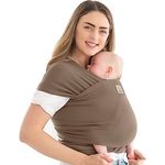 KeaBabies Babytrage Ab Geburt, Atmungsaktive Tragetücher mit ergonomischer Unterstützung, Handfreier Baby Carrier (Saddle Brown)