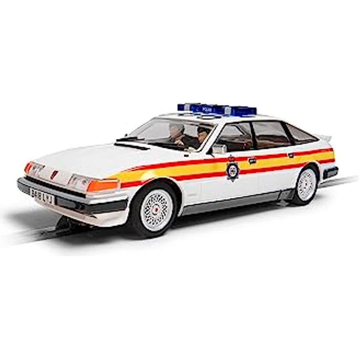 Scalextric Rover SD1 Police Edition Classic Street, Rennbahnauto mit funktionierenden Polizei-Lichtern und vollem Innenraum – Bild 1