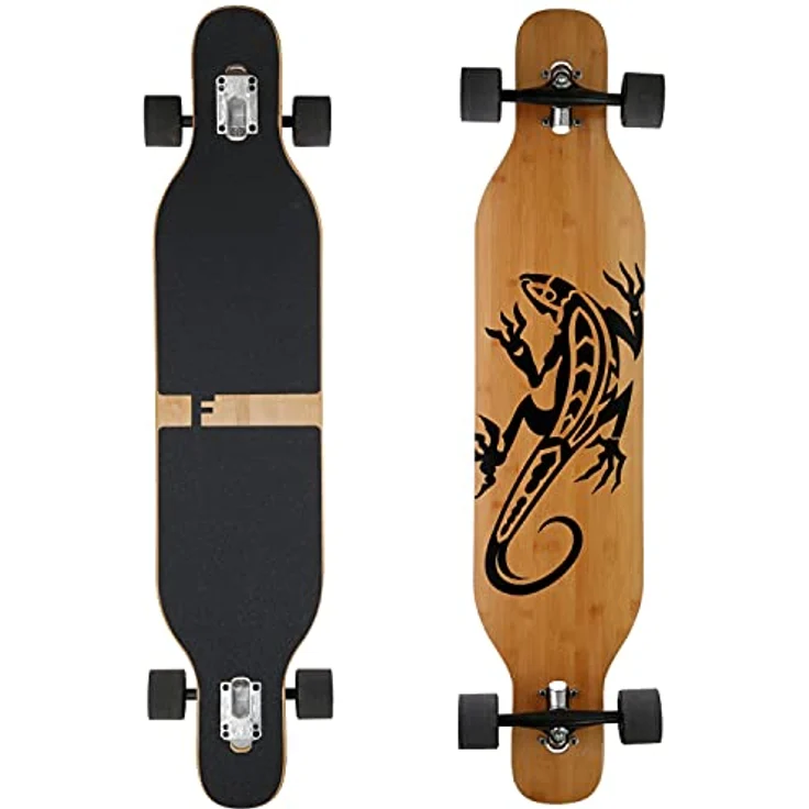 FunTomia Longboard Flex3 Drop Through Cruiser Complete Board Mach1 Speed Bearings T-Tool – Bild 1