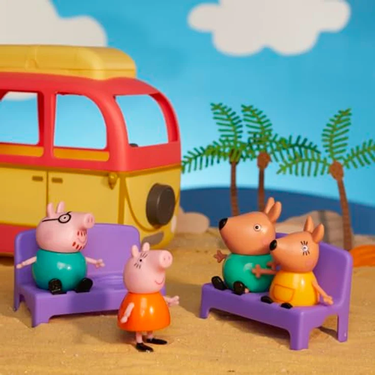 Peppa Pig Peppa Visits Australia Campervan Spielzeug mit 8 Figuren und 4 Zubehörteilen, für Kinder ab 3 Jahren – Bild 2