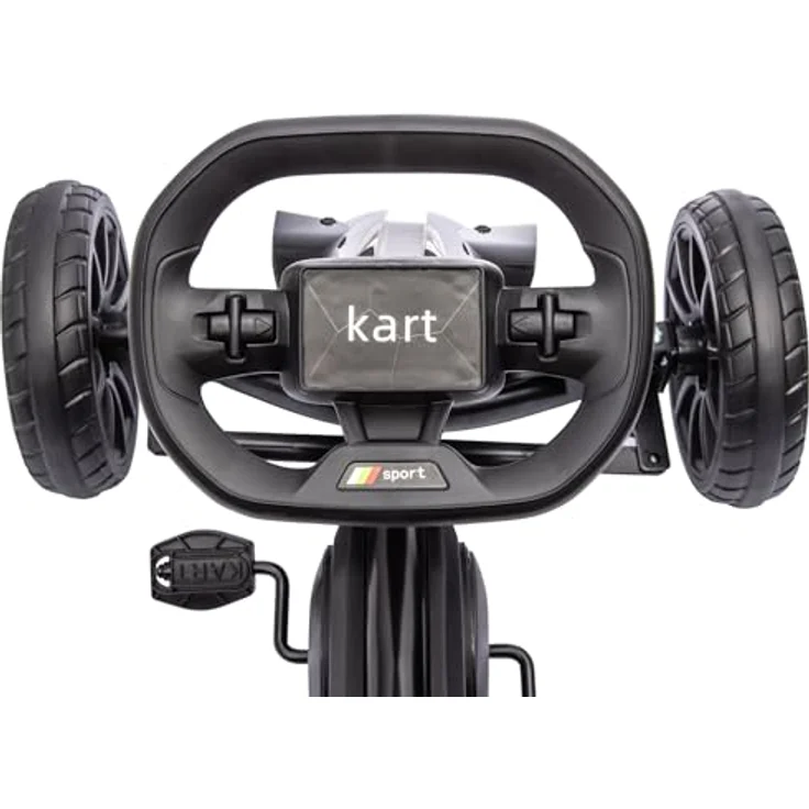 HOMCOM Go-Kart Kinderfahrzeug mit verstellbarem Sitz, Tretfahrzeug, Tretauto mit Handbremse, Kinderspielzeug - Schwarz – Bild 9