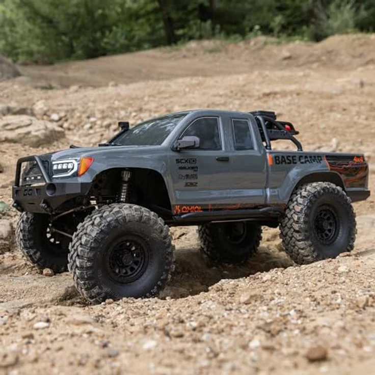Axial SCX10 III Base Camp 1:10 RTR Rock Crawler, 4X4 mit Portalachsen und Falken Wildpeak-Reifen, grau – Bild 7