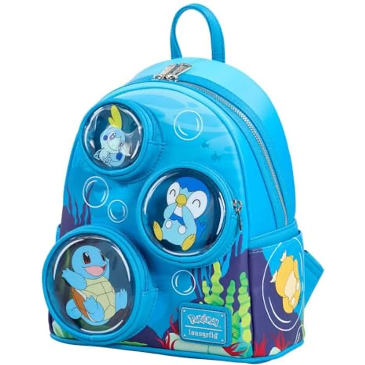 Loungefly Pokemon Bubbles Wasserrucksack, 25cm, veganes Leder, verstellbare Träger, organisierte Fächer – Bild 3