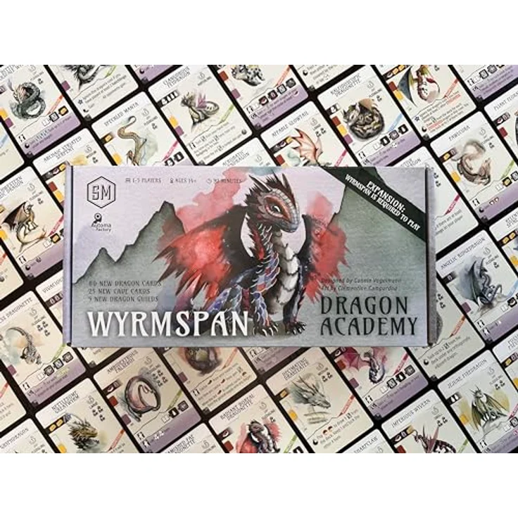 Stonemaier Games Wyrmspan: Dragon Academy Erweiterung von Connie Vogelmann, Strategie-Brettspiel mit jungen Drachen, Erweiterung für 1–5 Spieler – Bild 2