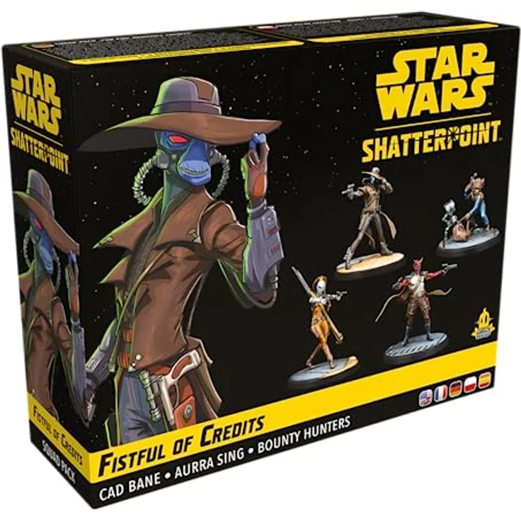 Atomic Mass Games AMGD1014 - Star Wars: Shatterpoint - Fistful of Credits Squad Pack, für 2 Spieler, ab 14 Jahren, unbemalte Miniaturen mit Cad Bane und Aurra Sing – Bild 1
