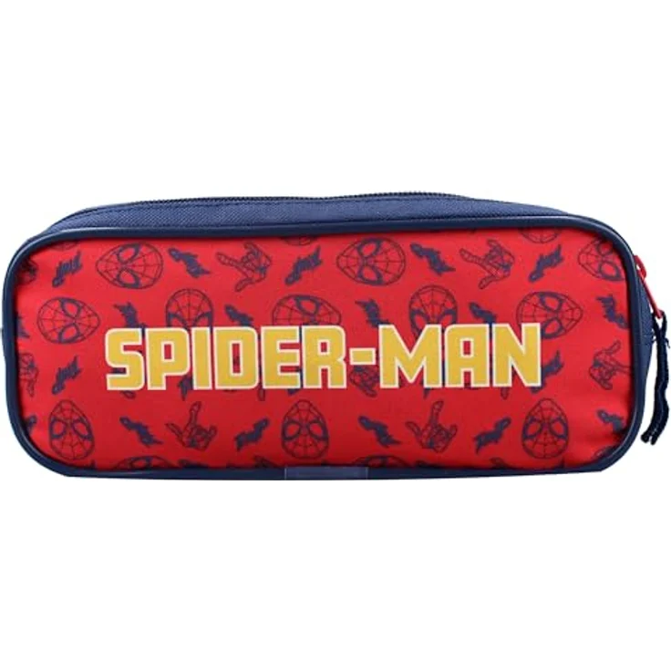 Captain Marvel Spider-Man Federtasche Thwip, blau, mit Reißverschluss und Platz für Schreibutensilien, 22 cm x 8 cm – Bild 4