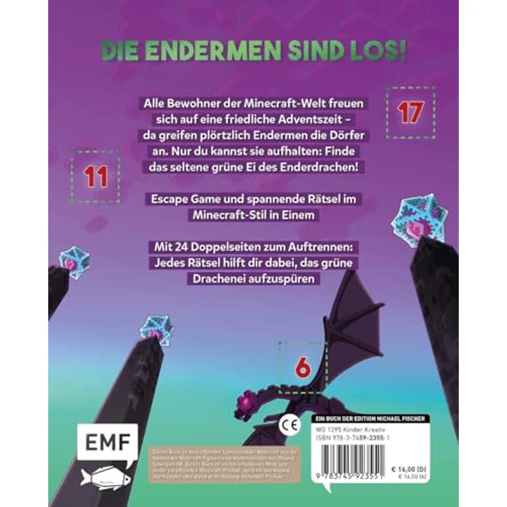 MVW Wildschütz Escape- Buch-Adventskalender für Minecrafter: Das Ei des Enderdrachen - Adventurerlebnis mit Escape-Elementen für eine spannende Weihnachtszeit – Bild 2