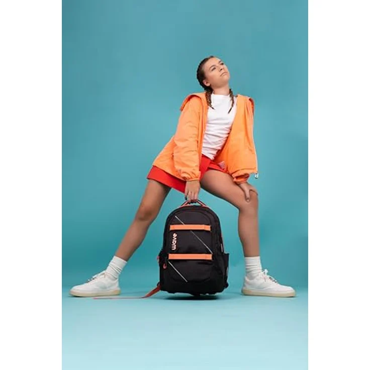 Wave Prime Schulrucksack, 30L, mit gepolstertem Laptopfach und verstellbaren Schultergurten, wasserabweisendes Material – Bild 3