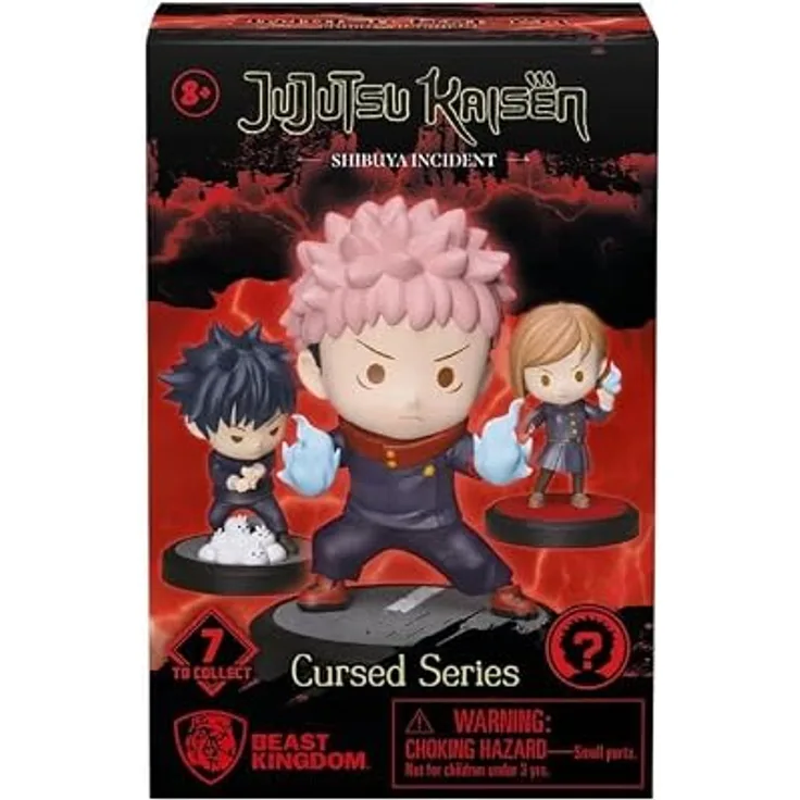 YuMe Jujutsu Kaisen Hero Box Cursed Series, Sammelfiguren Display mit 6 Minifiguren, 8 cm